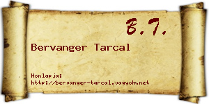 Bervanger Tarcal névjegykártya